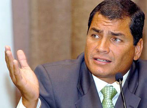 Ecuadors president Rafael Correa besöker Kuba